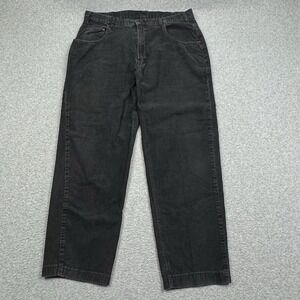 Vintage Y2K Jordache Basics Corduroy Pants 38x34 (34x28)‎ Black Cotton Straight